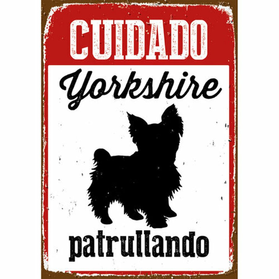 Plade Magnet & Steel Cuidado Yorkshire Patrullando 14,8 x 21 cm #1