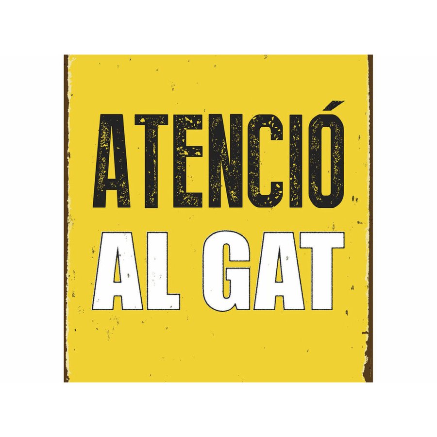 Plade Magnet & Steel Atenci al Gat 14,8 x 21 cm #2