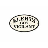 Plade Magnet & Steel Alerta Gos Vigilant 16,3 x 9,5 cm #1