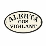Plade Magnet & Steel Alerta Gos Vigilant 16,3 x 9,5 cm #2