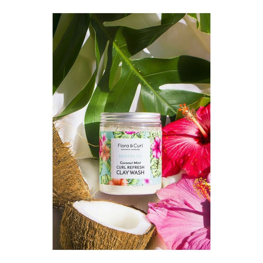 Anti-Hrtab Hrmaske Flora & Curl Soothe Me Mint Kokos Ler Forfriskende 260 g #3