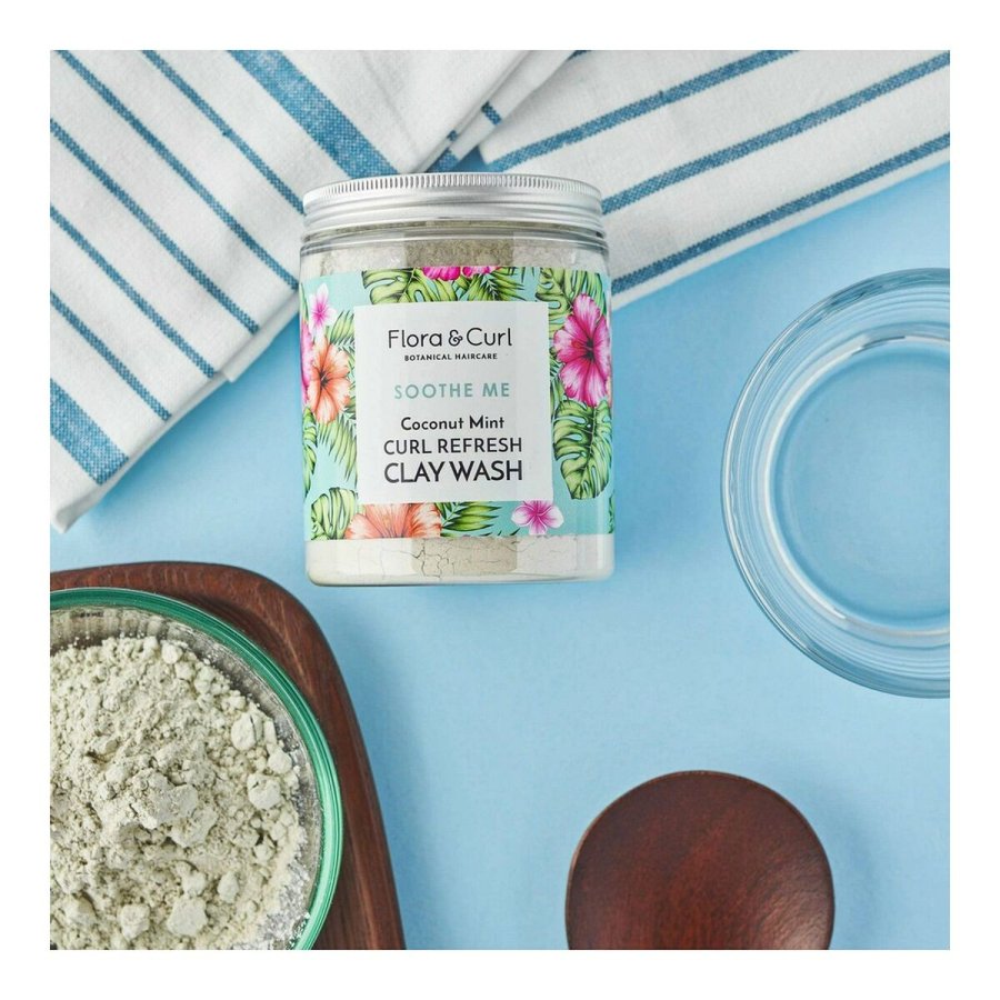 Anti-Hrtab Hrmaske Flora & Curl Soothe Me Mint Kokos Ler Forfriskende 260 g #4
