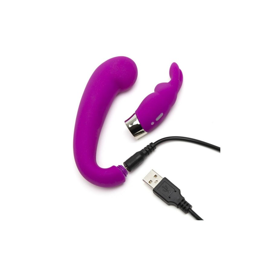 Kanin Vibrator Happy Rabbit G-Spot Clitoral Curve Lilla 30 x 40 cm #5