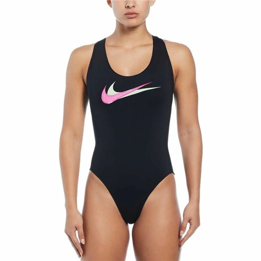 Badetj til Kvinder Nike Multi Logo Sort #1