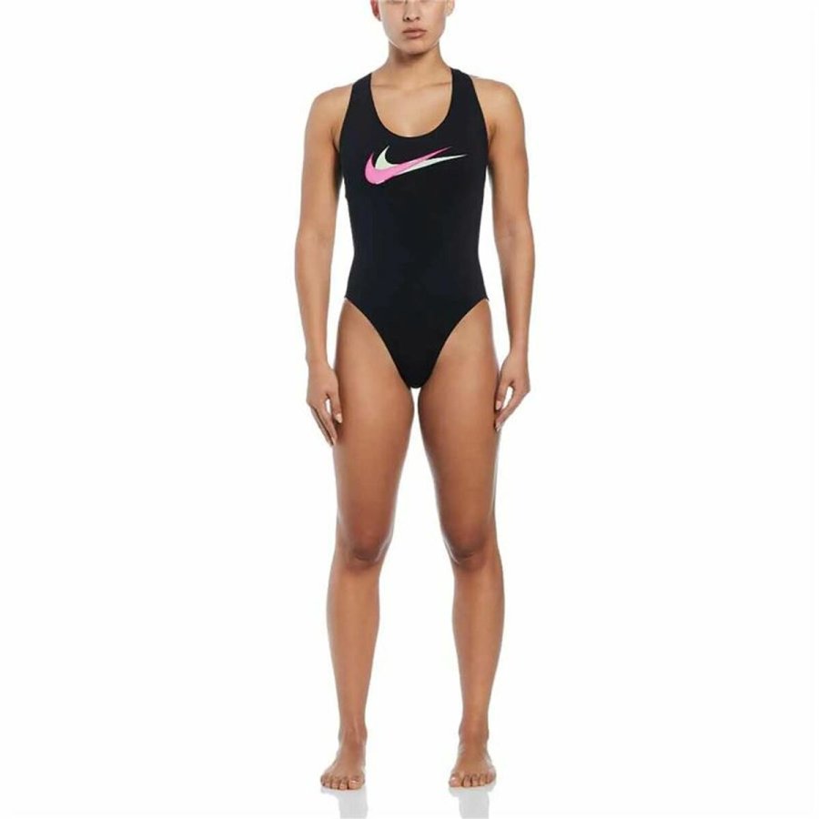 Badetj til Kvinder Nike Multi Logo Sort #3