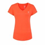 Kortrmet T-shirt til Kvinder Dare 2b Dare to Be Vigilant Orange #1