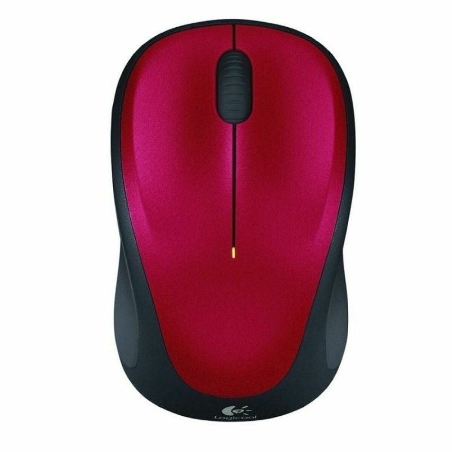 Tr�dl�s mus Logitech 910-002496 R�d Sort/R�d #9