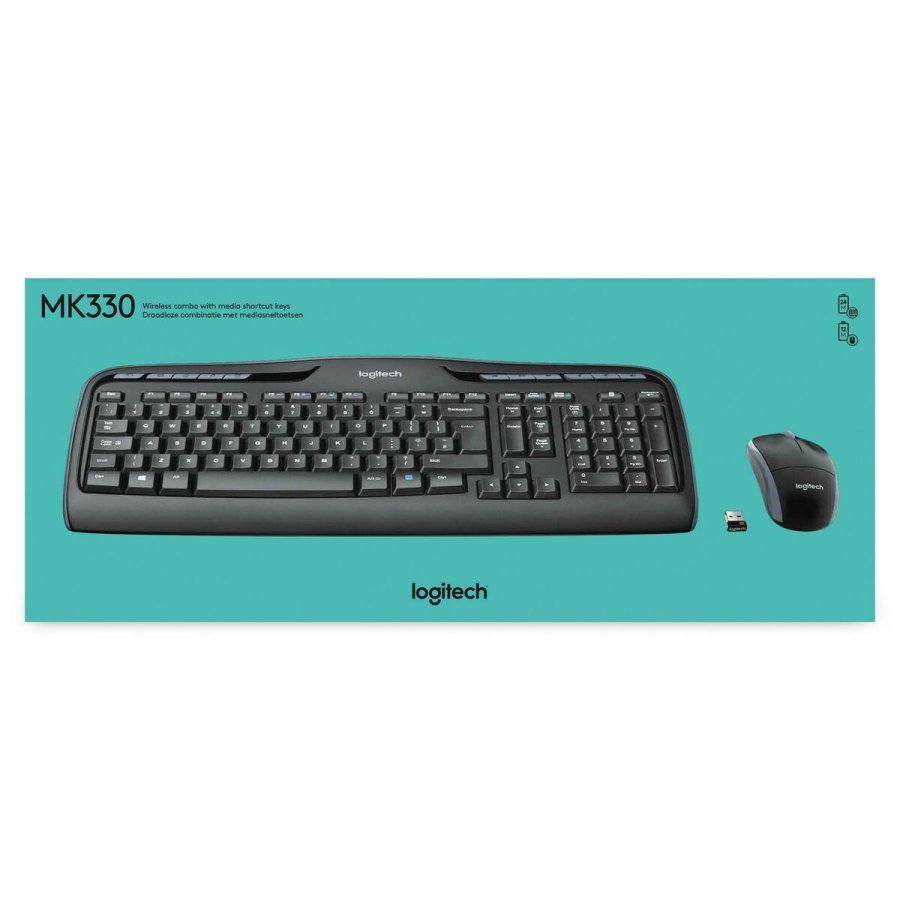 Tastatur og mus Logitech Wireless Combo MK330 Sort Qwerty US #4