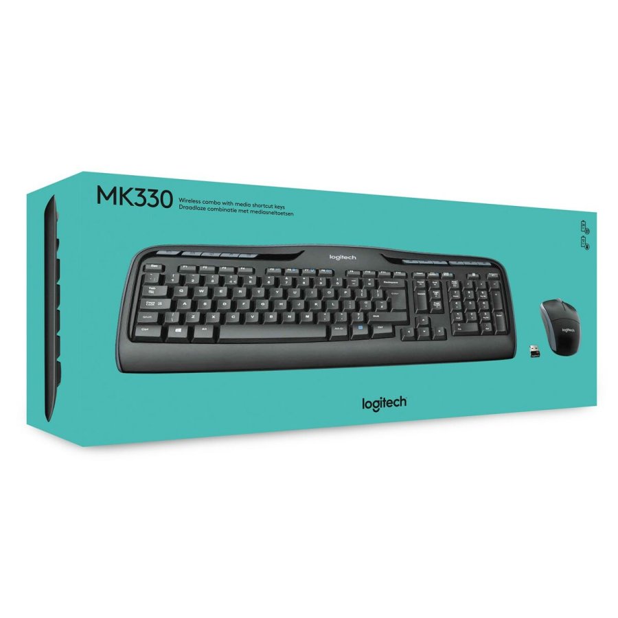 Tastatur og mus Logitech Wireless Combo MK330 Sort Qwerty US #5