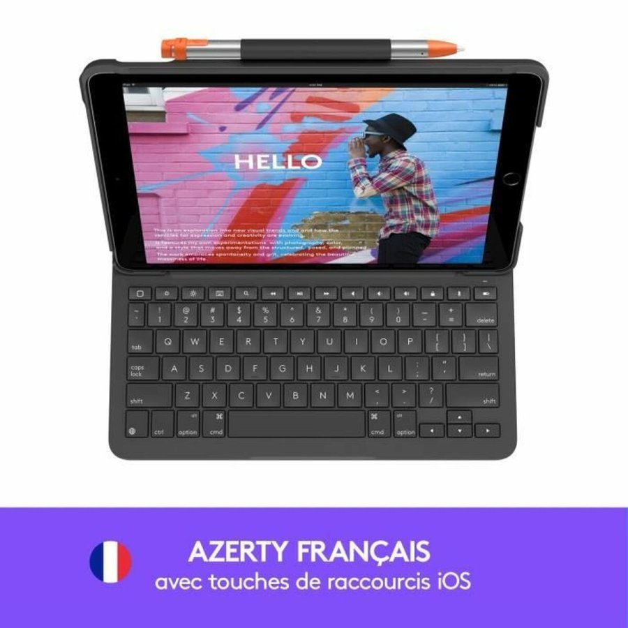 Tablet cover Logitech Slim Folio Grafit AZERTY #2