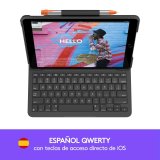 Case til tablet og tastatur Logitech 920-009478 Gr� Grafit Spansk qwerty QWERTY #1