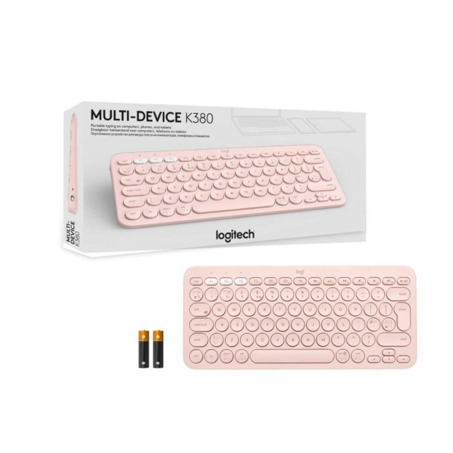 Tr�dl�st tastatur Logitech K380  Pink Spansk qwerty #5