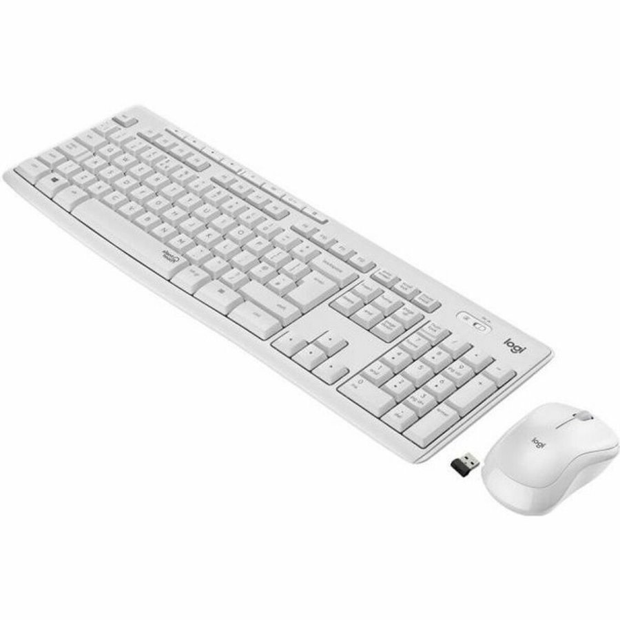 Tastatur og tr�dl�s mus Logitech MK295 Hvid Fransk AZERTY #1