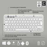 Bluetooth keyboard med tabletst�tte Logitech K380 Fransk Hvid AZERTY #6