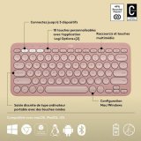 Bluetooth keyboard med tabletst�tte Logitech K380 Fransk Pink AZERTY #6