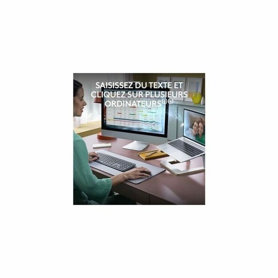 Tastatur og mus Logitech St�l Fransk Azerty Fransk #3