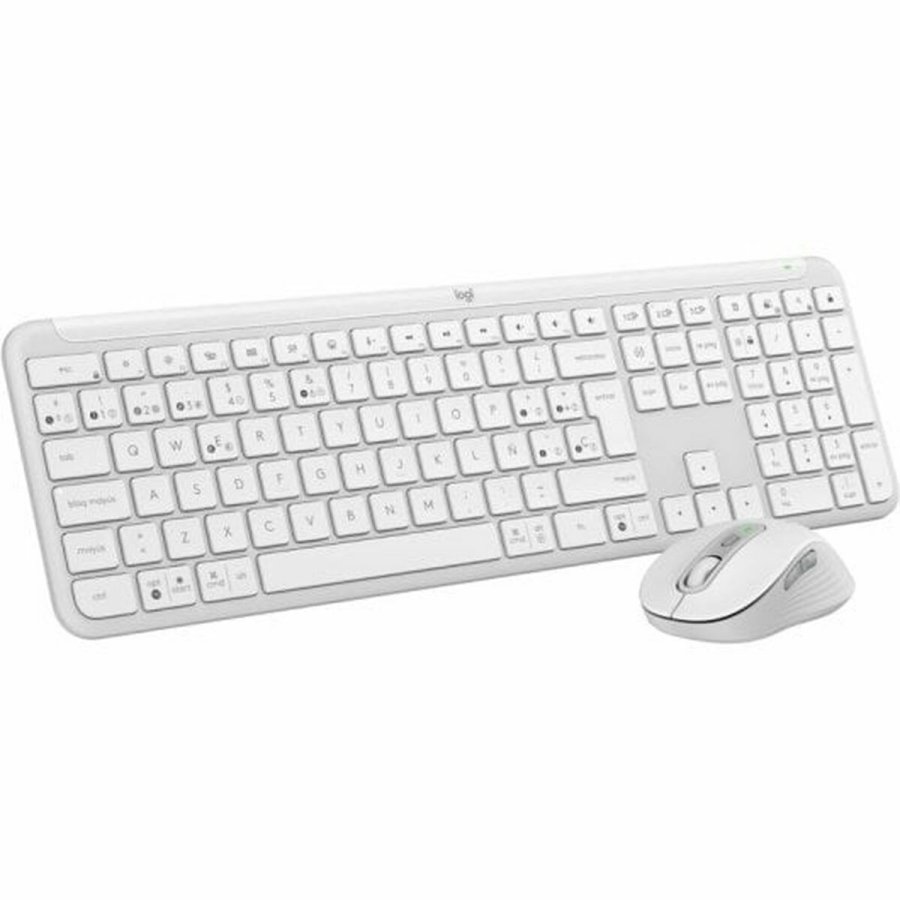 Tastatur og mus Logitech 920-012596 Hvid Spansk QWERTY #1