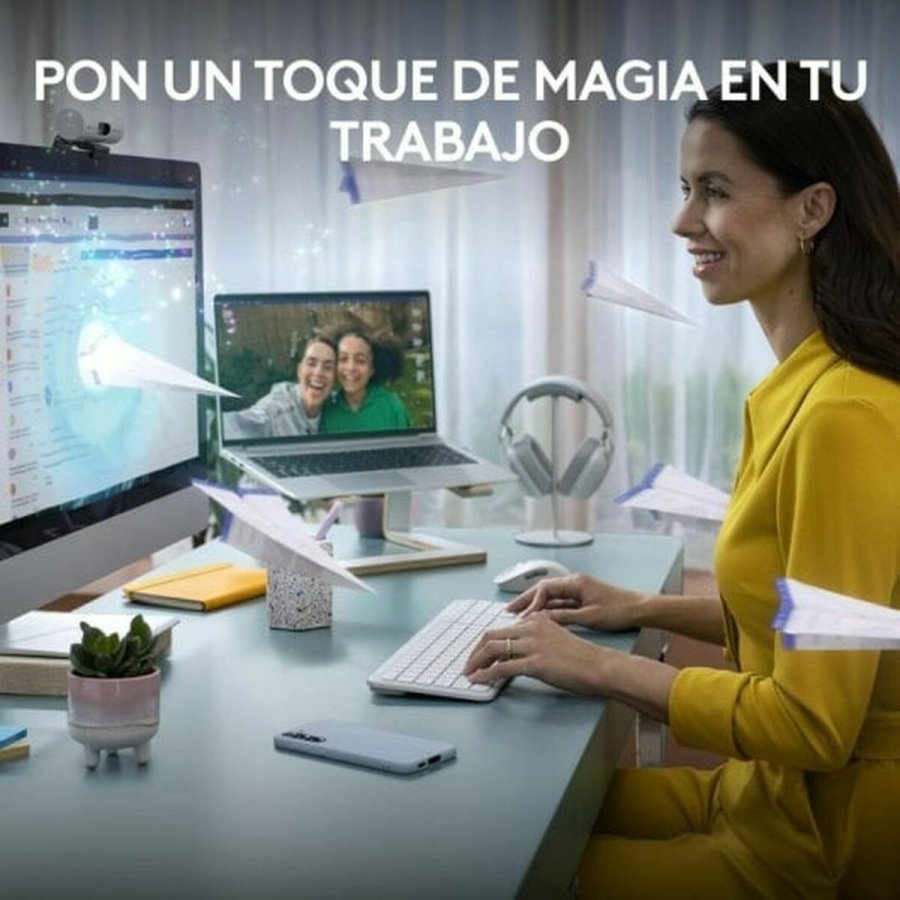 Tastatur og mus Logitech 920-012596 Hvid Spansk QWERTY #2