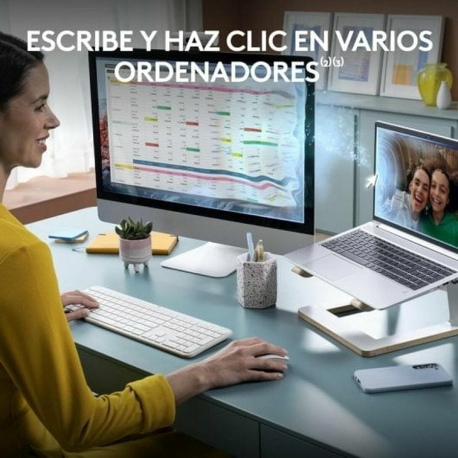 Tastatur og mus Logitech 920-012596 Hvid Spansk QWERTY #3