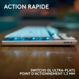 Tr�dl�st tastatur Logitech G915 X Hvid AZERTY #3