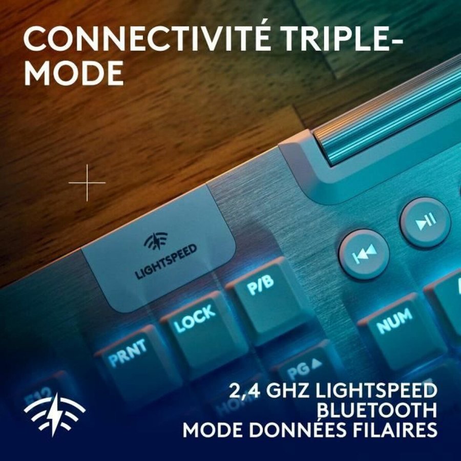 Tr�dl�st tastatur Logitech G915 X Hvid AZERTY #5