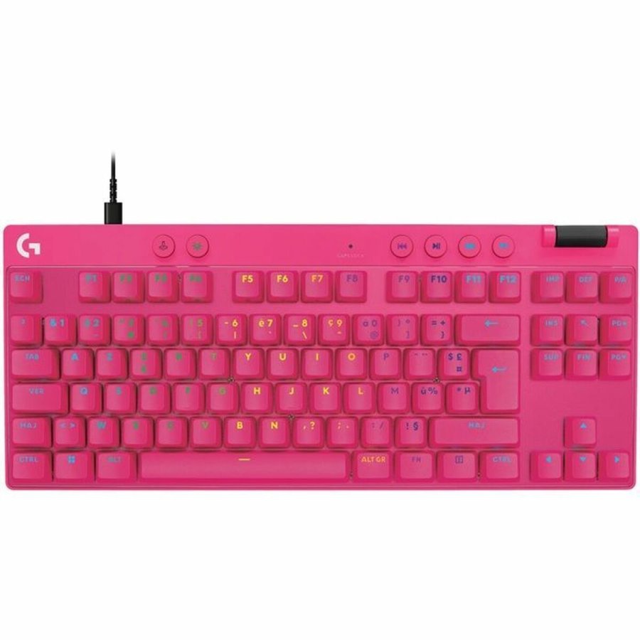Tastatur og mus Logitech 920-013249 Pink Azerty Fransk #1