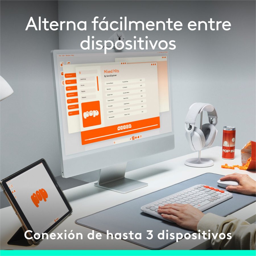 Tastatur Logitech 920-013069 Hvid #7