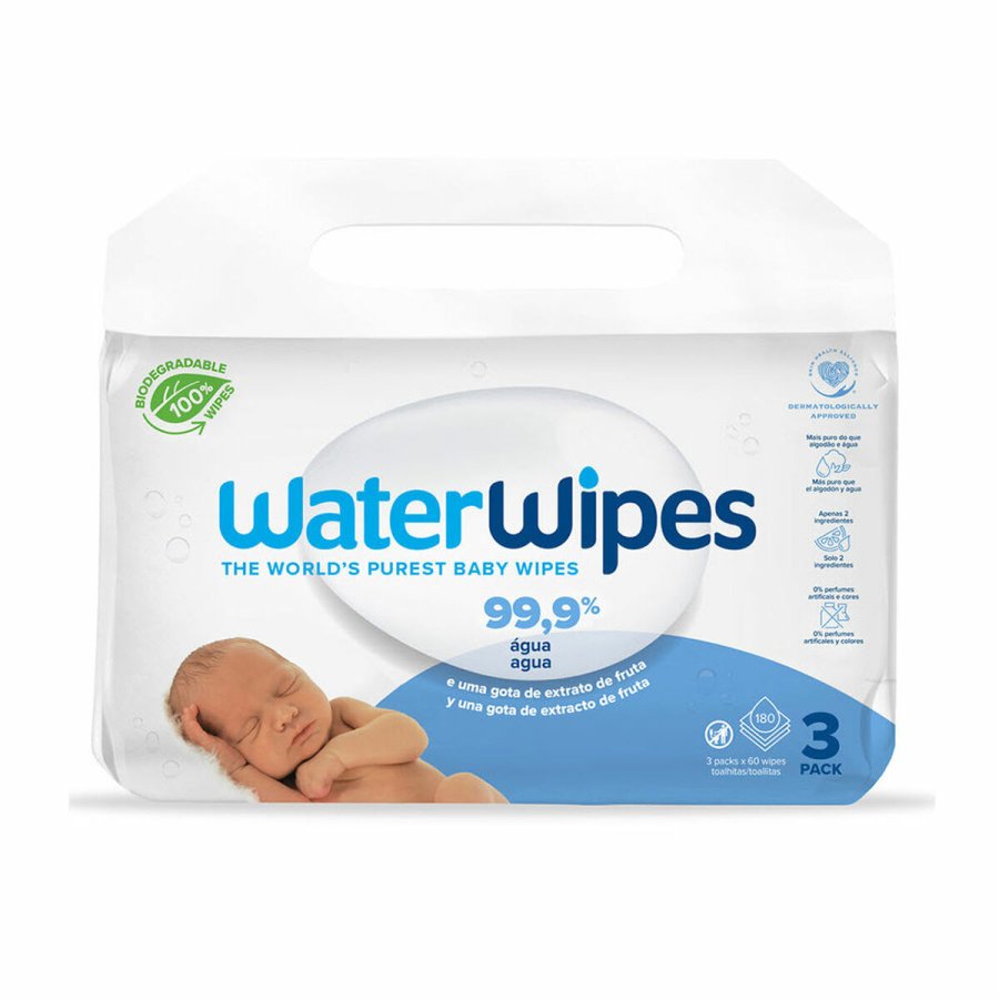 Sterile Rengringsservietter (Pakke) WaterWipes (180 Enheder) #1