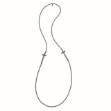 Halskde til kvinder Folli Follie 3N14T020KK_Plata Negra 90 cm #1