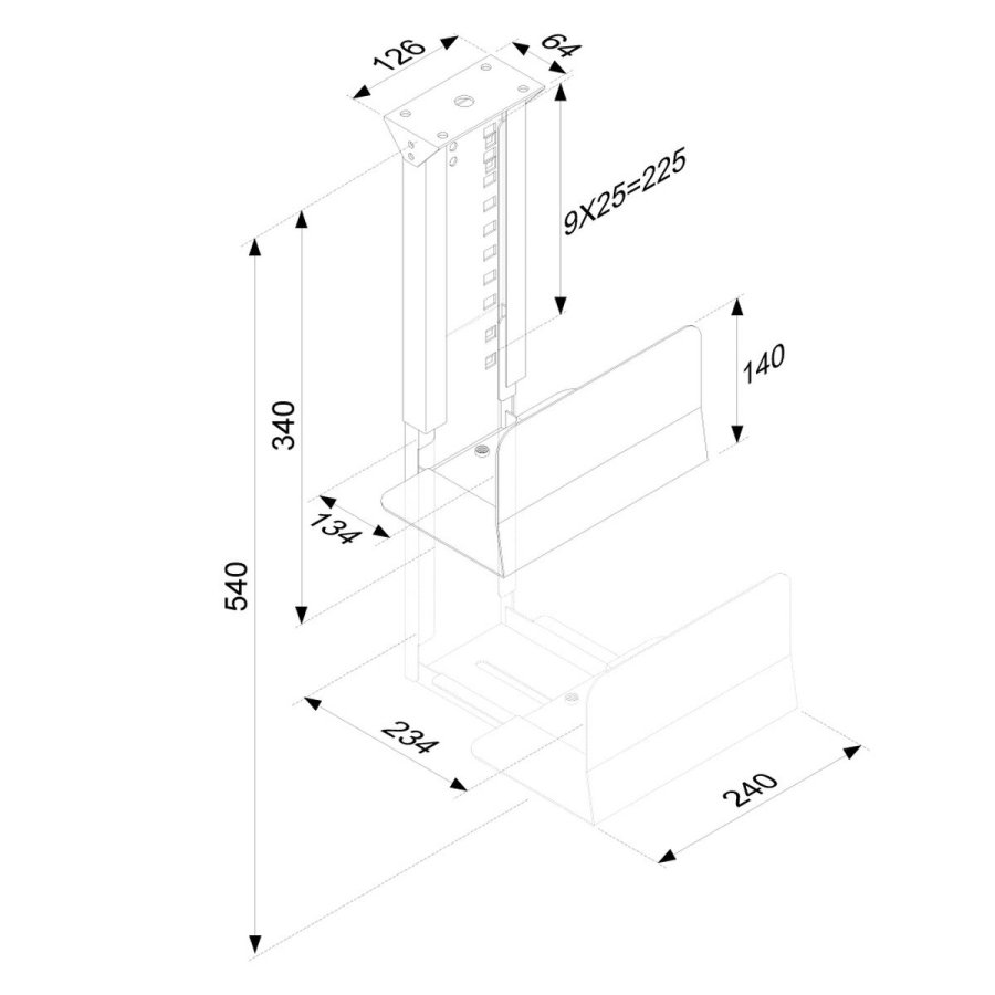 Holder Neomounts CPU-D200SILVER Slvfarvet Stl #4