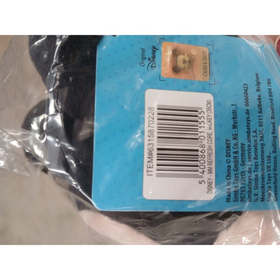 Plydsbamse Mickey Mouse 35 cm Kanin #7