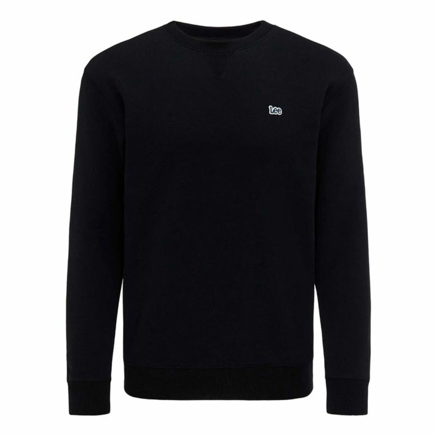 Sweaters uden Htte til Mnd Lee Plain Crew Sort #1