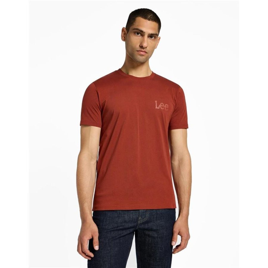 Kort�rmet T-shirt til M�nd Lee Lee Medium Wobbly Brun #1