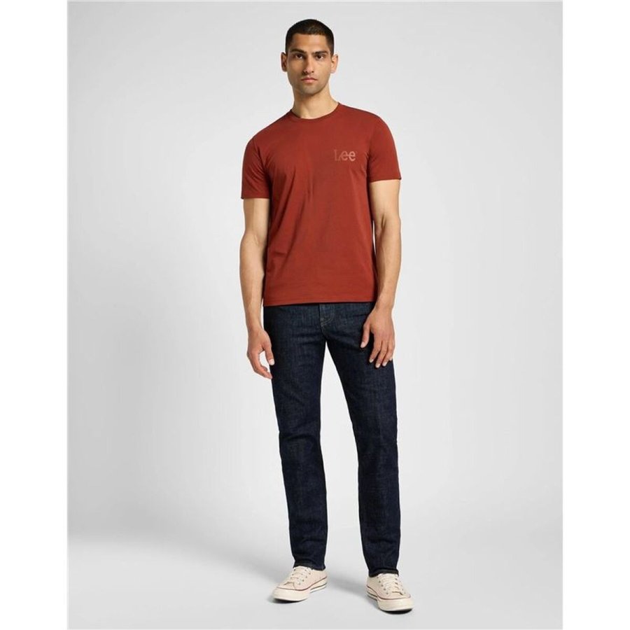 Kort�rmet T-shirt til M�nd Lee Lee Medium Wobbly Brun #3