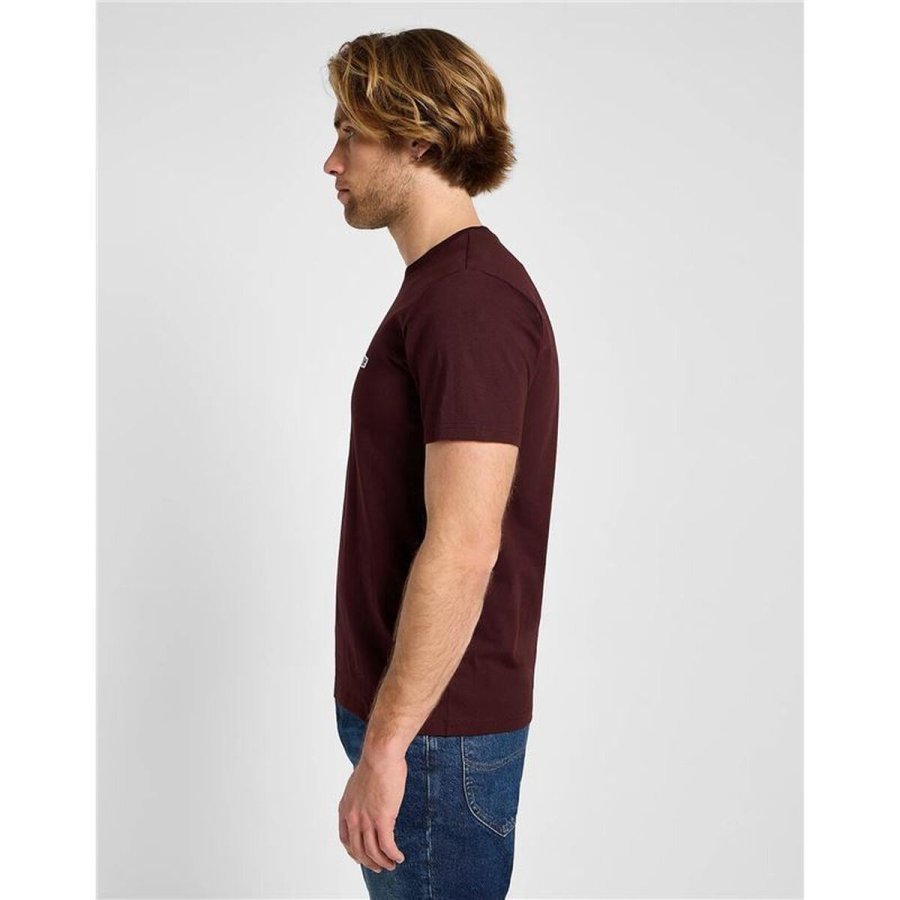 Kort�rmet T-shirt til M�nd Lee Patch Logo Velvet Beet Brun #3