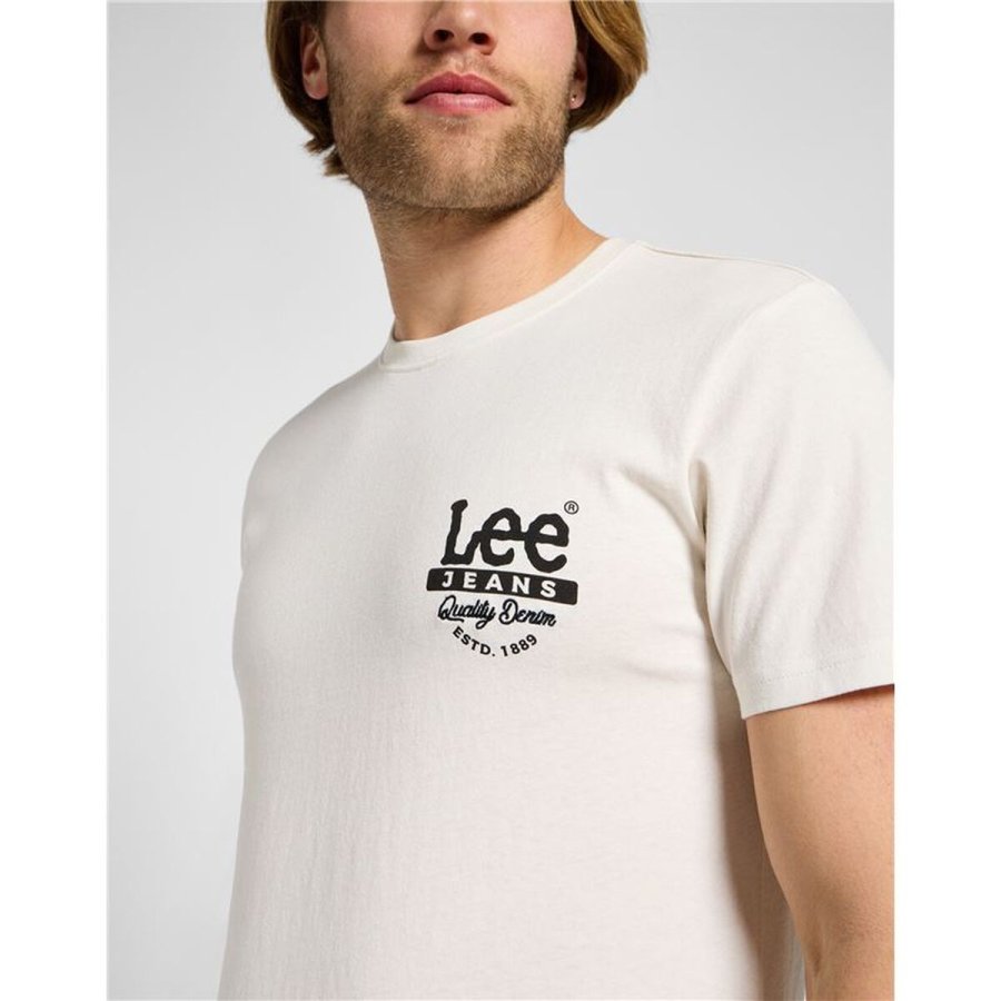 Kort�rmet T-shirt til M�nd Lee Working West Hvid #5
