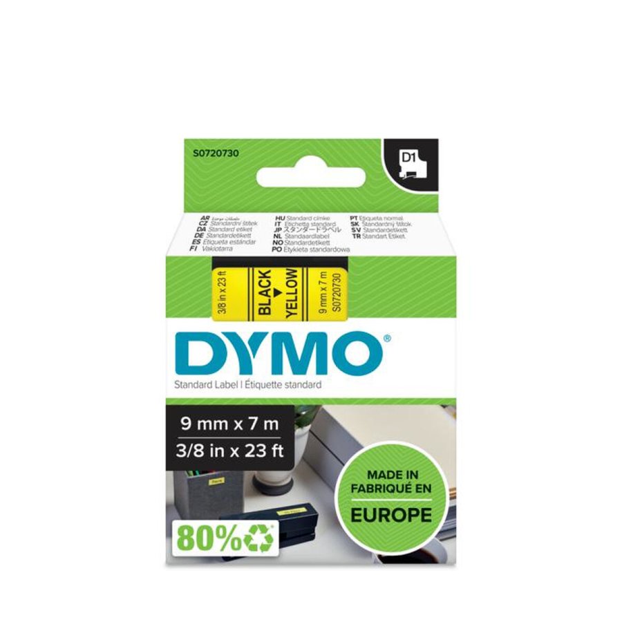 Selvklbende etiketter Dymo S0720730 Gul Sort/Gul #3