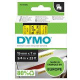 Lamineret tape til mrkningsmaskiner Dymo D1-19 45808 LabelManager Sort Gul (5 enheder) #2