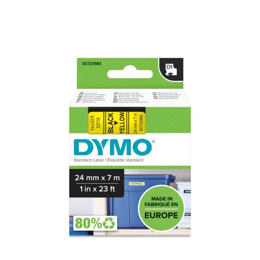 Lamineret tape til mrkningsmaskiner Dymo S0720980 24 mm #3