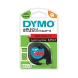 Lamineret tape til mrkningsmaskiner Dymo 91203 12 mm LetraTag Sort Rd (10 enheder) #3
