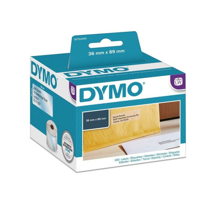 Printer labels Dymo 89 x 36 mm LabelWriter Gennemsigtig (6 enheder) #2