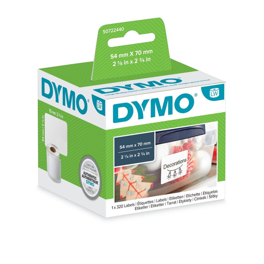 Printer labels Dymo S0722440 54 x 70 mm LabelWriter Hvid (6 enheder) #2