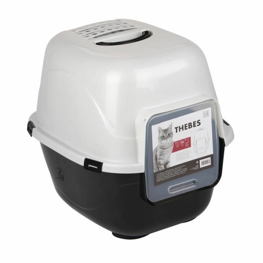 Transportboks til kledyr MPETS 62 x 53 x 58 cm Hvid Hvid/Sort Plastik #1