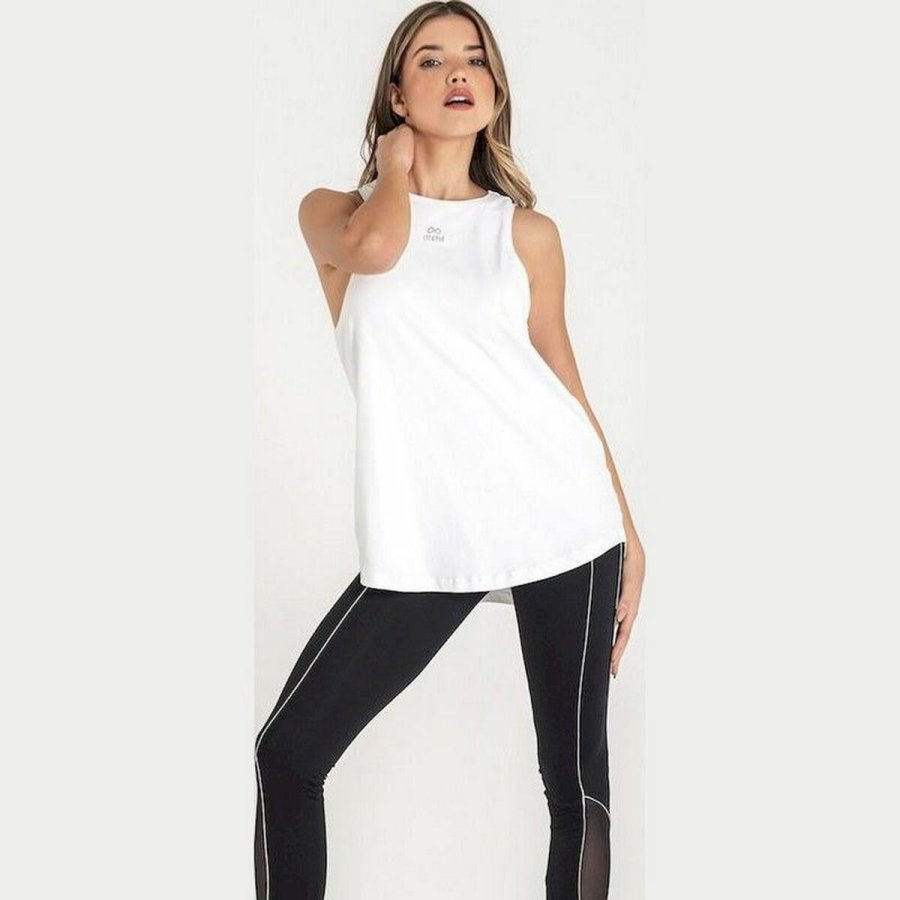 T-shirt til Damer uden rmer Ditchil Dictchil Tank Top Energy Mujer Hvid #2