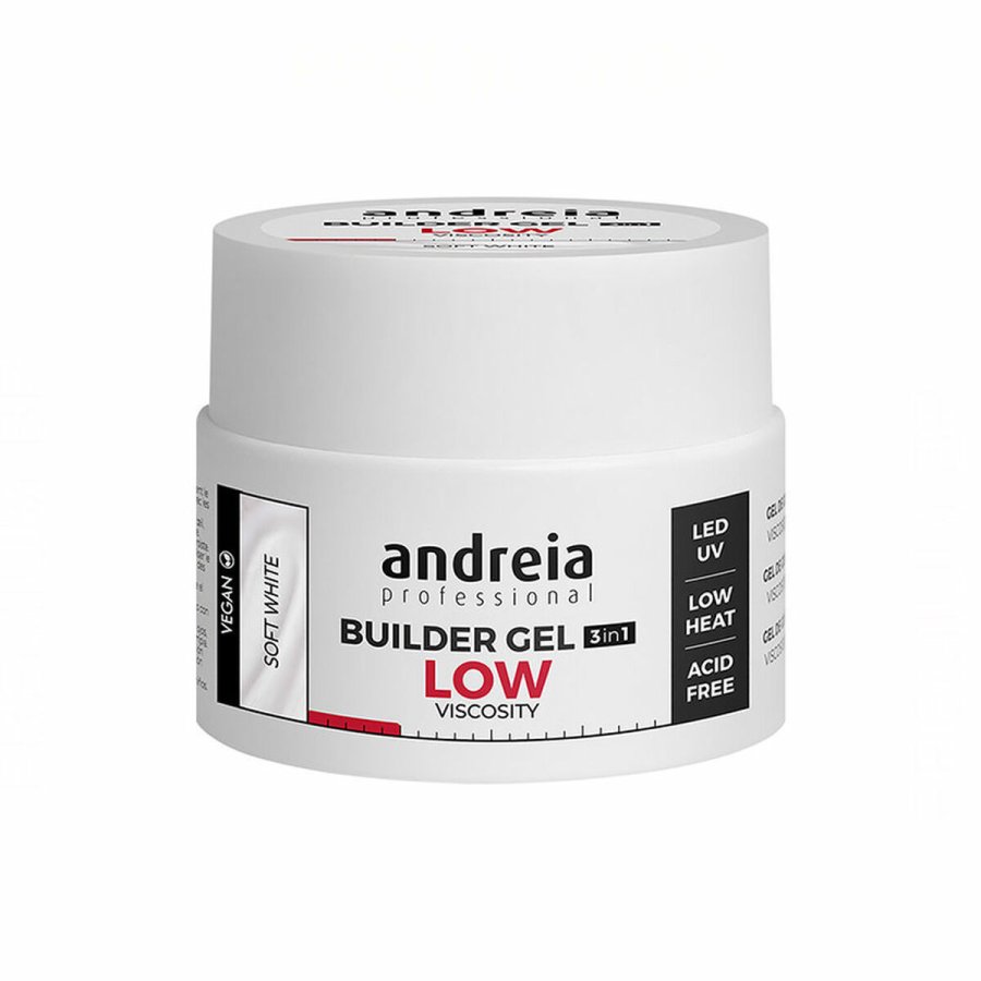 Gel-neglelak Builder Low Viscosity Andreia Professional Builder Hvid (44 g) #1