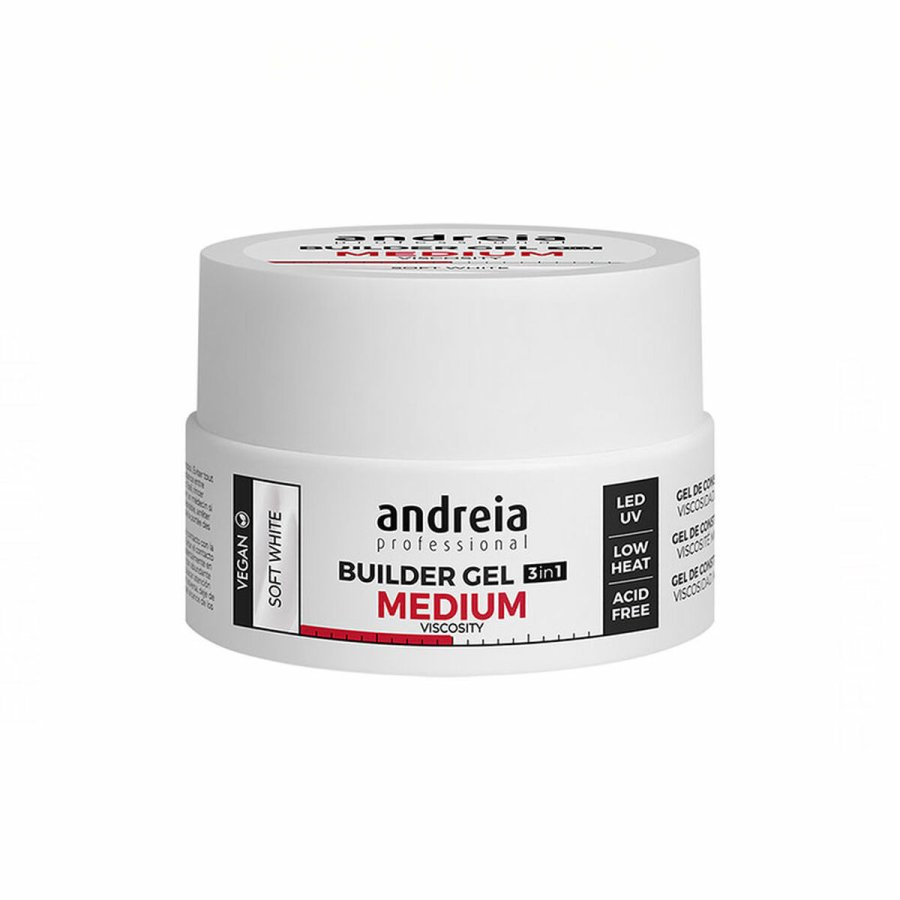 Gel-neglelak Medium Viscosity Andreia Professional Builder Hvid (22 g) #1