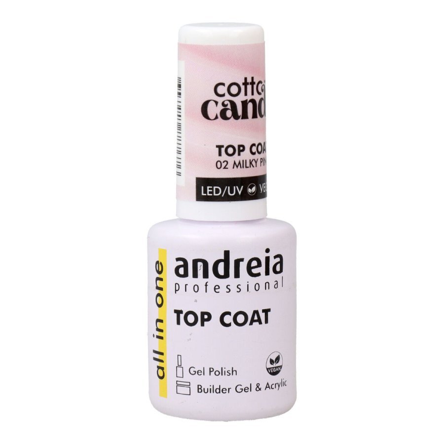 Neglelak Fikser Andreia Cotton Candy Top Coat N 02 Milky Pink 10,5 ml #1