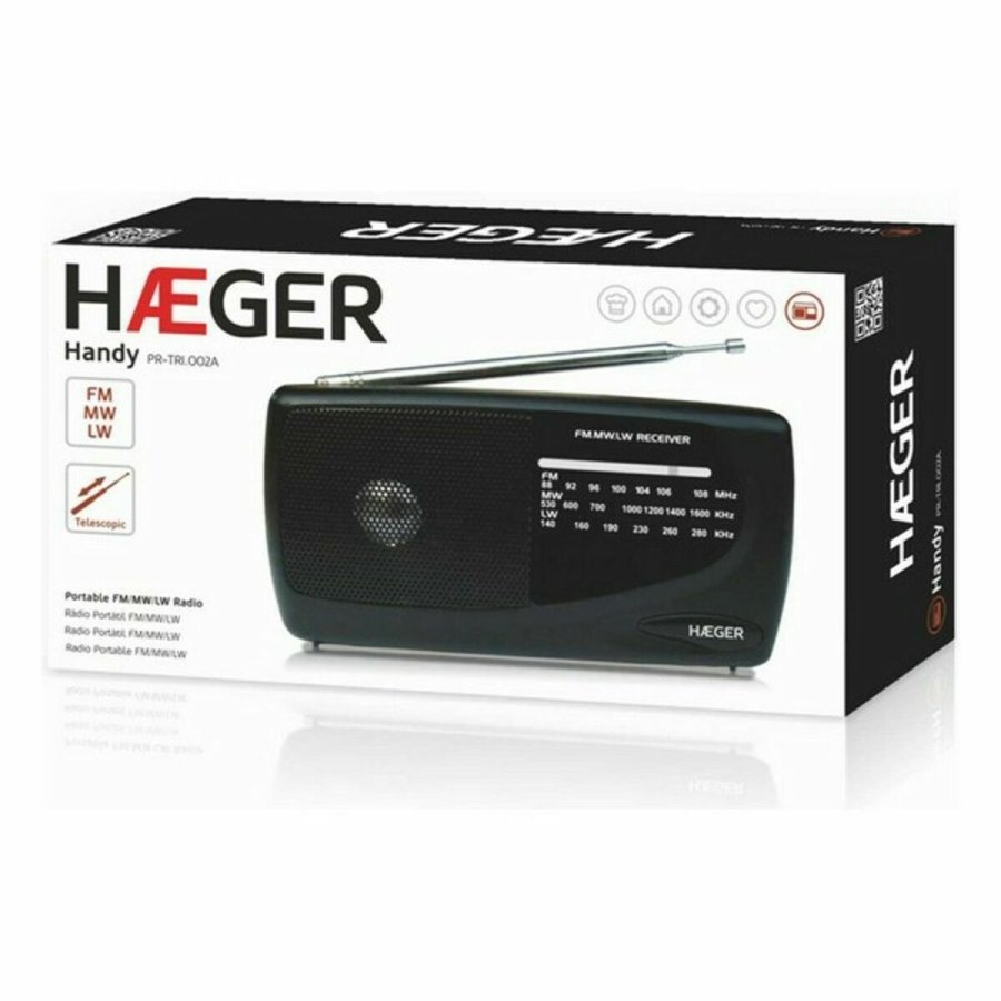 Radio AM/FM Haeger PR-TRI.002A Sort #3