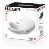 Sandwich Maker Haeger SM-75G.007A Hvid 750 W #2