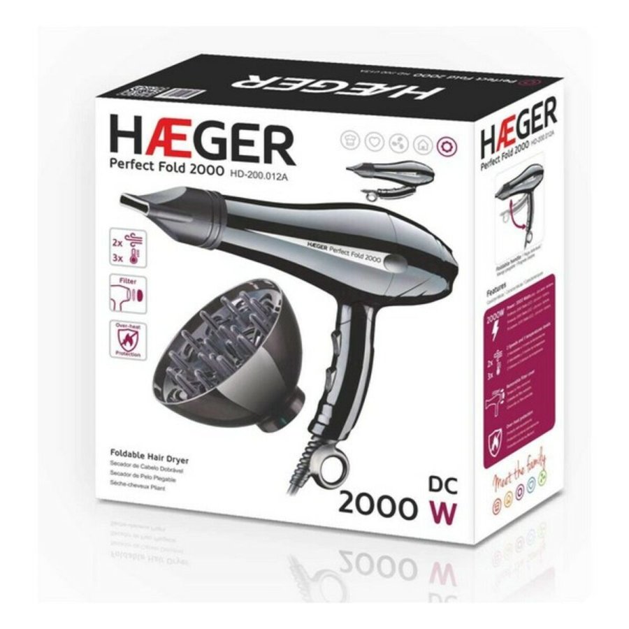 Hrtrrer Haeger HD-200.012A 2000W Sort 2000 W #2